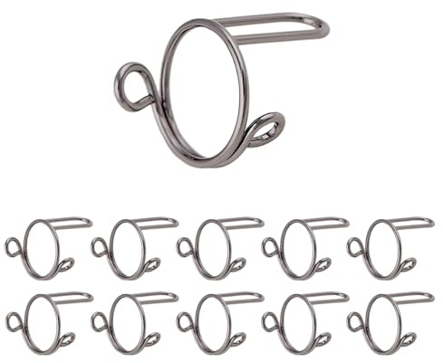 Jipersuo Rings Women Wudu Nail Rings Non Tarnish 10PCS Adjustable No Glue No Women Ring Set for HALAL NAILS Decoration (10) 2012