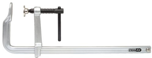 KS Tools 145.0320 Ganzstahl-Schraubzwinge mit Knebel, 120x400mm, Farbe