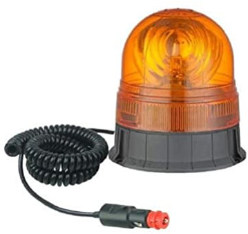 JBM 51960 Luz de Emergencia, Rotativo Magnético con Cable, Girofaro, Luz de Advertencia, Color: Naranja, Iluminación, Marca: JBM