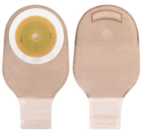 LotFancy Ostomy Bags, 20 Pack One Piece Drainable Pouches, Colostomy & Ileostomy Supplies, Hydrocolloid Skin Barrier, Odor Filter, Cut-to-Fit 25–64mm