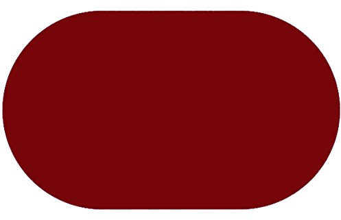 Lacktischdecke Tischdecke Wachstuch Wachstischdecke Rund Oval Größe und Farbe wählbar Dunkelrot Oval ca. 140 x 180 cm abwaschbare Gartentischdecke