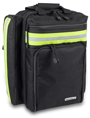 Elite Bags, EMS, Notfall-Rettungsrucksack, mittleres Fassungsvermögen, Polyester-Rucksackhülle, schwarz