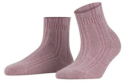 FALKE Damen Socken Bedsock W Hp Angorawolle dick gemustert 1 Paar, Rot Brick 8770, 39-42