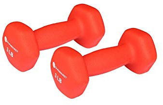 gymenist Paar Hanteln 2er Set Soft rutschfeste Grip Hanteln Paar mit Neopren, rot