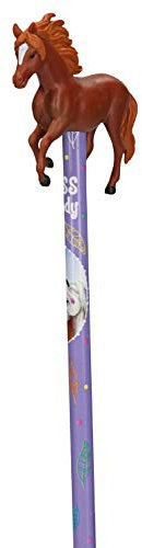 Depesche 6866 Miss Melody - Bleistift mit 3D Topper, Stift (HB) mit Pferde-Figur am Stiftende, 4-fach sortiert