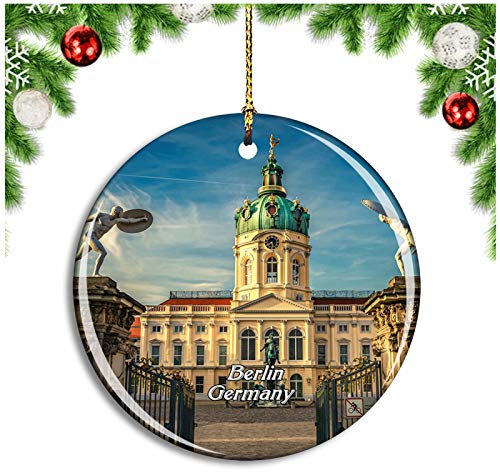 Berliner Schloss Deutschland Christbaumkugel Hängender Weihnachtsbaum Anhänger Dekor Travel Souvenir Collection Porzellan 2,85 Zoll