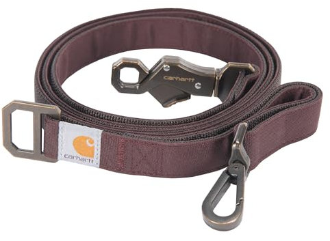 Carhartt Nylon Duck Dog Leash, Deep Wine, Large