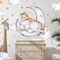 WANDKIND Elefant und Giraffe auf dem Mond Kinderzimmer Wandtattoo V325 | handgezeichnet | AUFKLEBER Kindergarten | Wandsticker Deko mit Sterne (120 x 120 cm)