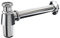 Heilmetz® Universal Siphon Waschbecken Edelstahl Röhrensiphon Ablaufgarnitur Waschbecken Geruchsverschluss für Überlauf Stöpsel Abfluss Ventil Waschbecken Waschtisch Ablauf Genormten 1 1/4, Chrom