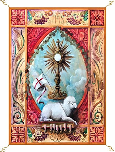 Porras E&B Balconera Colgadura Corpus Christi Semana Santa Religiosa en Tela con lazos 70x100 cm Original