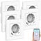 Luminea Home Control Steckdose Smart: 5er-Set WLAN-Unterputzsteckdosen mit App, je 1x USB A, 1x USB C, 2 A (Steckdose C, Netzwerk schalten, Tischsteckdose)