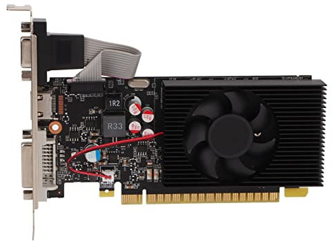 Tarjeta Gráfica GT 730, 128Bit 4GB DRR3 con Ventilador de Refrigeración, PCI Express 2.0 X8, Salida HDMI DVI VGA, Tarjetas Gráficas de Video GPU PC Gaming para Computadora de Escritorio