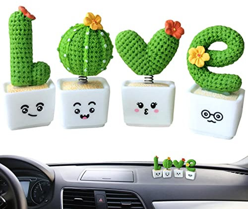 FASSME -Kaktus-Figuren | /Lot Miniatur-Kaktus-Pflanze, Ornament-Set – -Harz-Pflanzentopf, DIY für Auto-Armaturenbrett, Schlafzimmer, Zuhause, Büroschreibtisch