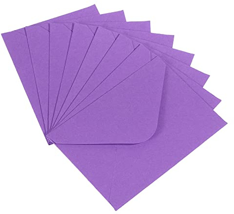 PATIKIL 50 Paket Mini Briefumschläge Mini Geschenkkarte Business Lila