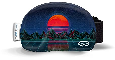 Soggle Ski Protective Microfibre Cover for Ski Goggles (One Size), Colour: Structure Digital Moon Blue