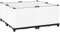 vidaXL Square Raised Bed - White Polypropylene Flower Box with Rattan-Look Design for Garden, Patio, Balcony - Ideal for Plants, Herbs, Flowers - Easy Assembly