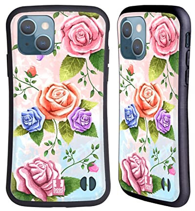 Head Case Designs Rose Florals Organique Coque Hybride Compatible avec Apple iPhone 13