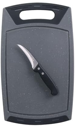 STONELINE Set di 2 pezzi Tagliere e coltello per verdure, lama in acciaio inox da 9 cm, spelucchino, coltello da cucina