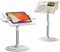 Pinikox Tablet Ständer Buchständer zum Lesen auf Bett Sofa Boden Schreibtisch, Buchhalter Ständer mit 360° Drehbarer Basis & 2 Seitenclips, Höhenverstellbarer Ständer für iPad, Kochbuch, Lehrbuch,