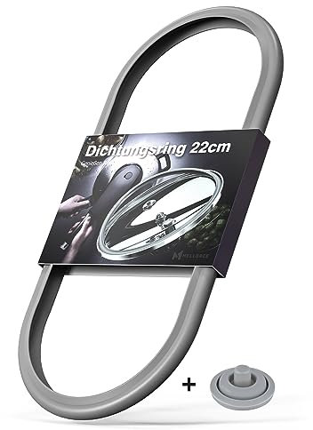 Mellbree 22cm Dichtungsring für WMF, Dichtungsring mit 1 Kochsignal Dichtung 6068559990 6068559997 Schnellkochtopf Ersatzteile Dichtring Schnellkochtopf für WMF und Silit 3 4.5 6.5 8.5L Silikon