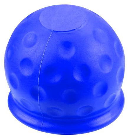 Rumyve 1-Piece Trailer Hitch Ball Cover - Abrasion-Resistant and Dust-Proof - Soft Rubber Tow Bar Cover 50mm (Blue)