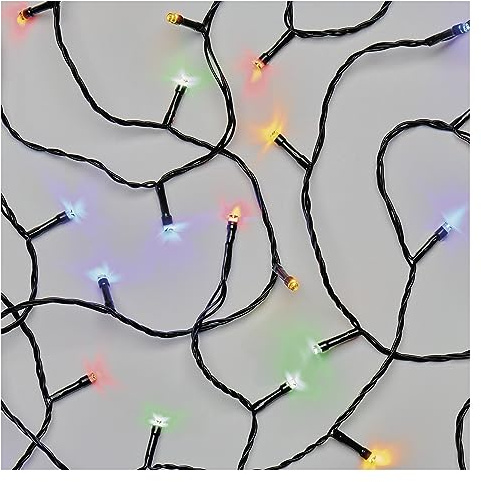 EMOS Connect System 5m Lichterkette Standard, Weihnachtslichterkette mit 50 LEDs, Erweiterungskomponent C (ohne Verbindungskabel und Adapter), IP44 für Innen und Außen, Multicolor