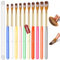 MUSILAN 10 Stück Acrylnagelbürsten Set Größe 2/4/6/8/10/12/14/16/18/20 Professionelle Acryl Pinsel für Nägel Acrylanwendungen, Acryl pulver pinsel für Monomer, Nagelverlängerung & Carving Nagelsalon