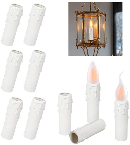 Copri Candela,Manica Candela,Candela Portalampada,Candela a Goccia Manica,Manica Candela,Plastica Candela a Goccia Manica,per Lampadario Vintage,10 Pezzi
