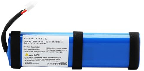 Fayerkar Battery 7.4 V 5200 mAh Replacement Battery 2INR19/66-2 SUN-INTE-103 for JBL Xtreme 2 Speaker Music Box