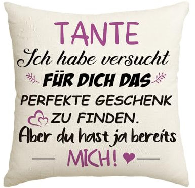 Artoid Mode Geschenk Für Tante Kissenbezug, 45x45 cm Beste Onkel Geburtstagsgeschenke Von Neffe Nicht Muttertag Kissen Zierkissenbezug Cushion Deko