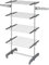 HOMCOM Séchoir à Linge étendoir Pliable Ailes latérales Utilisation intérieure et extérieure 142 x 55 x 172 cm 4 Niveaux Gris