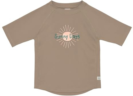 LÄSSIG Baby und Kleinkind Kurzarm Schwimmshirt Badeshirt Rashguard mit UV-Schutz Sun Choco 13-18 Monate