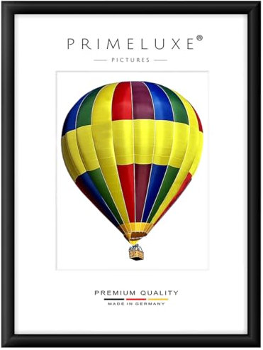 PrimeLuxe Cadre photo en bois 50 x 150 cm (Dimension de l'image) en Noir mat | Couleur et taille sélectionnables | pour affiches | Puzzle | collage de photos
