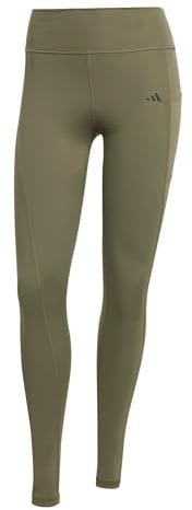 adidas Damen Optime Full-Length Leggings, Olive strata, L