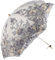 ihreesy Sonnenschirm für Damen, Taschenschirme UV-Schutz UPF 50+ Regenschirm 3D Blume Stickerei Winddicht Faltschirm Brautschirm Doppelstöckig Hochzeitsschirm Spitzenschirm mit 8 Rippen,grau