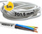Kalitec H05VV-F - Tubo Flessibile 5 Metri, 3 x 1,5 mm², 3G1,5 mm2, Con Conduttore di Protezione, Cavo PVC per Interni, Elettrico Bianco, per Lampada, Dispositivo a 3