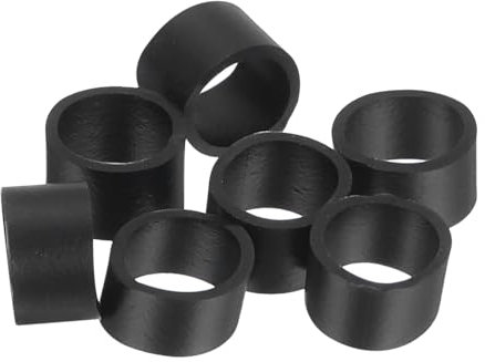 QUARKZMAN 100pz Elastici in Gomma Siliconica, 6x5mm Fascette in Silicone Fascette Fermacavi Elastici Resistenti Antiscivolo per Avvolgimenti Avvolgimento Cavi Borse, Nero