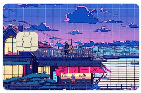 Konohagakure Anime Kreditkarten Aufkleber, EC Karten Aufkleber, Credit Card Sticker Skin Cover (Large Chip)