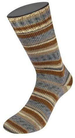 LANA GROSSA Meilenweit 100 Merino extrafine | Hochwertiges Sockengarn, waschmaschinenfest | Handstrickgarn aus 75% Schurwolle & 25% Polyamid | 100g Wolle, Stricken & Häkeln | 420m Garn FB4467
