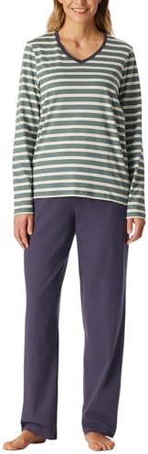 Schiesser Damen Schlafanzug Set lang weiche Baumwolle - Nightwear