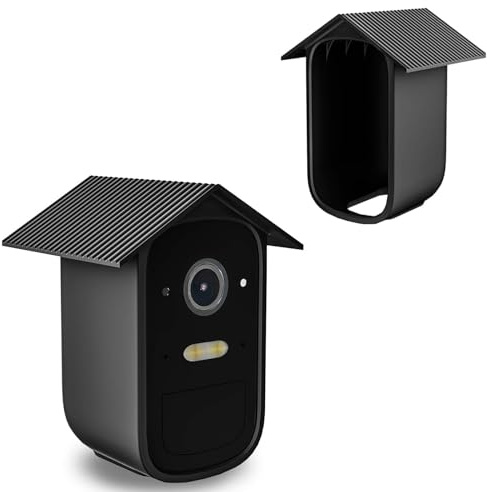 Wetterfeste Silikonhülle für eufyCam 2C / 2C Pro, Outdoor Home Security-Kamerasystem, Überwachungskamera mit Silikonbezügen, Waterproof Silicone Camera Schutz Schwarz, 2 Stück