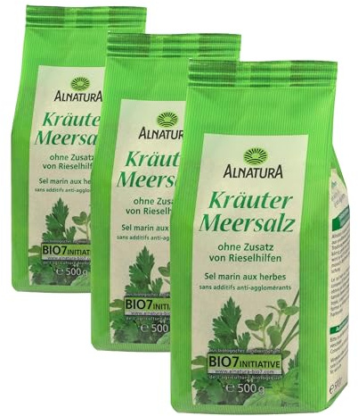 Alnatura Bio Kräutersalz, 500g (Packung mit 3)