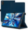Custodia per Blackview Mega 8 13 Pollici, Cover Tablet Blackview Mega 8, Copertura Protettiva Pieghevole con Supporto per Matita e Cinturino da Polso, Protezione Completa. (Blu)