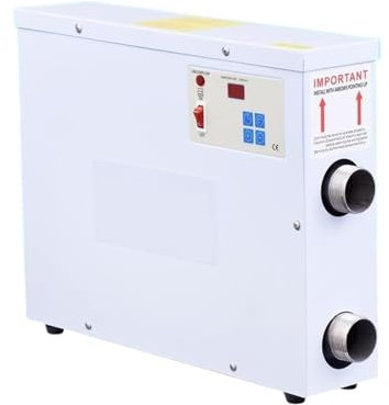 OUHFCASN Thermostat de Chauffage de Piscine Haute efficacité 18 KW, Pompe à Chaleur en Acier Inoxydable for baignoires et spas Chauffage Efficace(5.5kw)