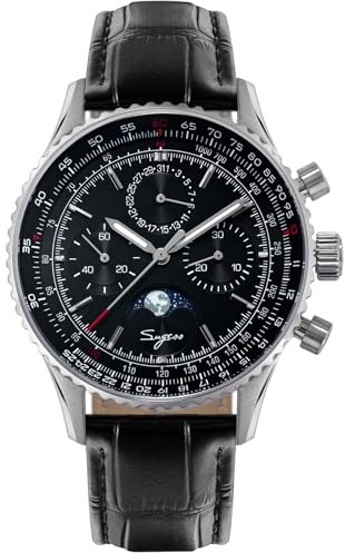 Sugess S468.SK.K MoonPhase Master Gold Schwanenhals Möwe ST1908 Uhrwerk Saphirglas Herren Chronograph Mechanische Herrenuhr 1963