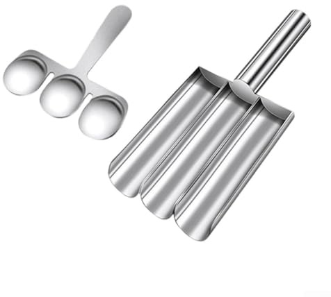 Meatball Maker 304 Stainless Steel, Ball Maker Tool with Scraper for Beef Chicken Fish, Hot Pot Shrimp Meatball Kitchen(3)
