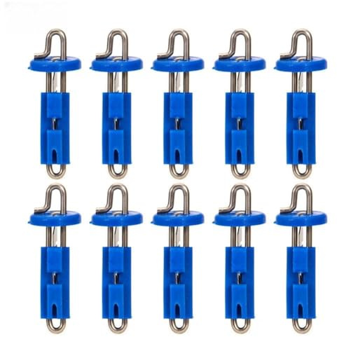 Helilyco Angelköderhaken, Schnellspanner-Clips, Breakaway-Design, Meeresangeln, Gewichte, Blau, 10 Stück