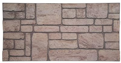 Nustone Stone Effect Wall Panels, Pack of 10, 100 x 50cm, Lightweight Decorative 3D Wall Cladding for Interior and Exterior Feature Walls (Ashlar Stone) | Quick feature wall upgrade with textured 3D finish