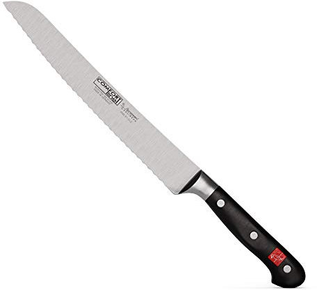 Burgvogel Solingen Brotmesser mit Welle, Comfort Line, 6990.911.23.2, Klingenlänge: 23 cm, schwarz