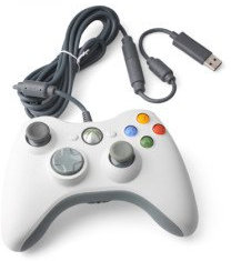 Manette Filaire Pour Xbox 360 - Compatible PC - Blanche
